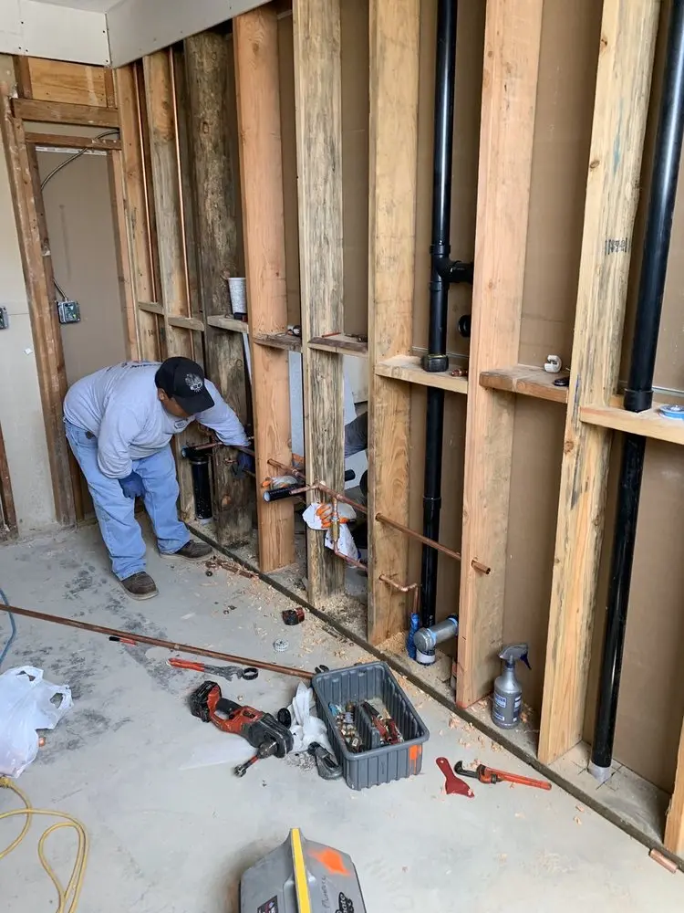 Commercial rough-in plumbing for Gas Line Repair in De Soto